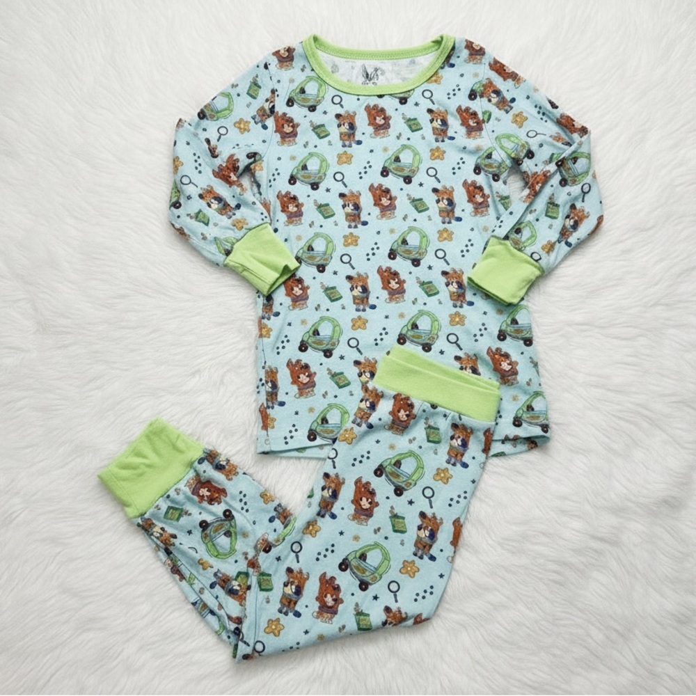 Bluey-Doo 2-Piece Bamboo Pajama Set (Bluey/Scooby Doo)